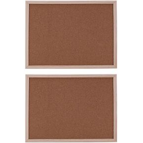 Memo Board 2 Pcs Cork Board Bulletin Board Framed Hanging Pin Board Message Board for Office Home Decor 20X30 CM Wall Notice Board