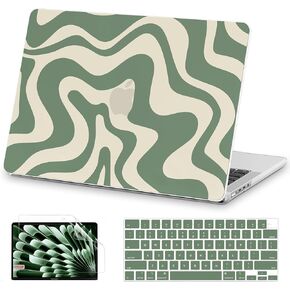 AKIT Compatible with MacBook Pro 14 inch Case 2025 2024-2021 M4 M3 M2 M1 Pro Max A3112 A3185 A3401 A2918 A2992 A2779, Unique Pattern Laptop Shell Case+Screen Protector+Keyboard Cover, ColorfulFlowers