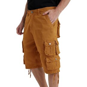 Men's Cargo Shorts Multi Pockets Mens Shorts Classic Cotton below Knee casual hiking Shorts- Reg and Big and Tall Sizes
