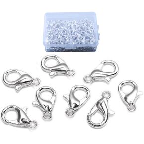 1 Box 200pcs Alloy Lobster Claw Clasps for DIY Craft Jewelry Making (12x6mm, Gold)