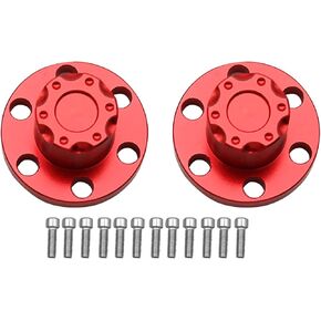Metal 1.9 2.2" Wheel Rim Center Dust Cap 6 Holes for 1/10 RC Crawler Axial SCX10 TRX4 D90 Wheel Hub Caps Upgrade Parts (C Black)