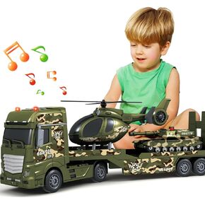 Kids Toys for 3 4 5 6 7 8 Years Old Boys, 15" Police Truck Toy with Lights, Sounds, Toddler Friction Powered Truck Vehicle Toy for Boys Girls Birthday Gifts
