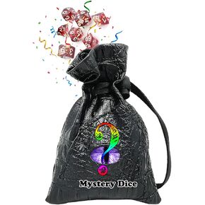 Haxtec Mystery Dice Set with Dragon Eye DND Dice Bag Polyhedral D&D Dice Pouch for Coins and Dungeons and Dragons Accessories DND Gift Stocking Stuffers