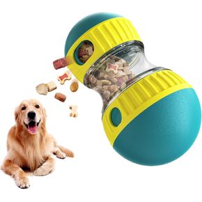 Dog Puzzle Toys,Adjustable Slow Feeder Dog Bowls,Rolling Treat Dispensing Dog Toys for Brain Stimulation,Boredom Relief Toys(Blue)