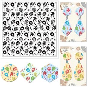 CHGCRAFT Cherry Blossoms Polymer Clay Texture Sheets Flowers Texture Silicone Clay Texture Stamp Clay Modeling Pattern Pad Texture Sheets for Earrings Jewelry Making
