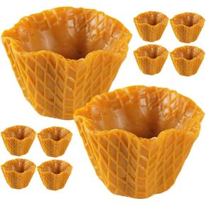 FAVOMOTO 10PCS Plastic Ice Cream Cones Models, Simulation Mini Snack Cone Party Photo Props Fake Ice Cream Play Set Ice Cream Cone Photography Props Partys Decor for Phone Case Decor