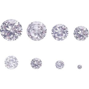 Tiny Cubic Zirconia Loose CZ Stones Clear Faceted Cabochons Rhinestone Pointed Back Crystal Diamante Gems for Nail Art DIY Craft Making