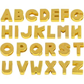 AUEAR, Slide Charms Alloy Alphabet A-Z Alphabet Letters for DIY Wristbands Bracelets Jewelry Making