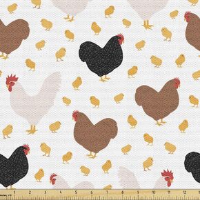 Ambesonne Black and White Fabric by The Yard, Rich Etnic Ornament with Motifs Zentangle Vintage, Decorative Fabric for Upholstery and Home Accents, 2 Yards, Taupe Black in Kuwait