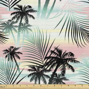 Ambesonne Black and White Fabric by The Yard, Rich Etnic Ornament with Motifs Zentangle Vintage, Decorative Fabric for Upholstery and Home Accents, 2 Yards, Taupe Black