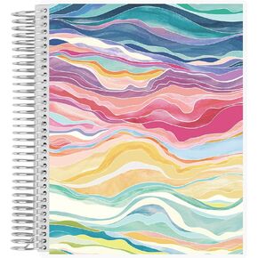 Erin Condren 7" X 9" Spiral Bound Productivity Notebook, Hello Kitty Balloons, Functional 160 Lined Page and 80Lb Thick Paper Spiral Notebook, Stickers Included