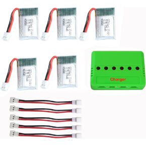 قفزة البحر 5pcs 3.7v 150mAh بطارية الليثيوم مع شاحن لبطارية طائرة NH010 F36 H36 E010C E011C E013