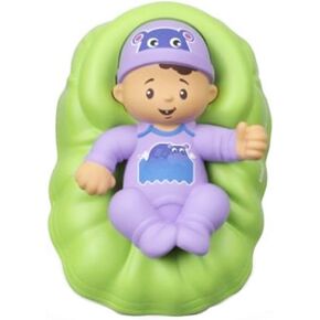 Replacement Part for Fisher-Price Little People Big Helpers Family - FTL14 ~ Replacement Hispanic Baby Figure ~ Green Basket ~ Purple Outfit