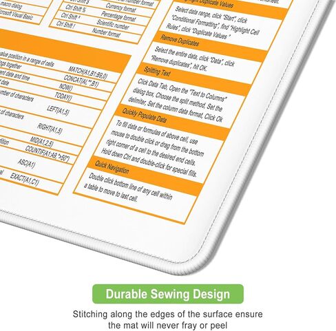 Excel Cheat Sheet Desk Desk ، وسادة الماوس الكبيرة الممتدة للألعاب ، واختصارات لوحة مفاتيح الكمبيوتر الكبير XXL لمفاتيح مفاتيح سطح المكتب ، وحصيرة مكتب جدول بيانات Office للوحة المفاتيح والكمبيوتر المحمول ، 31.5 × 15.7 بوصة ، أرجواني in Kuwait