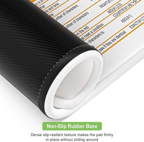 Excel Cheat Sheet Desk Desk ، وسادة الماوس الكبيرة الممتدة للألعاب ، واختصارات لوحة مفاتيح الكمبيوتر الكبير XXL لمفاتيح مفاتيح سطح المكتب ، وحصيرة مكتب جدول بيانات Office للوحة المفاتيح والكمبيوتر المحمول ، 31.5 × 15.7 بوصة ، أرجواني in Kuwait