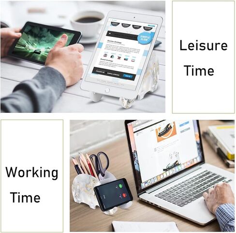 Keyboard Wrist Rest Pad Ergonomic Mouse Pad Set,Non-Slip PU Base for Laptop, Home, Gaming, Office,Matching Elephant Pen Holder and Cup Coaster(Gold Marble) … in Saudi Arabia