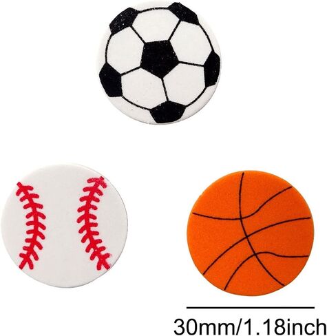 HONBAY 90PCS FOAM Sports Balls ملصقات ملصقات لكرة السلة لكرة السلة للبيسبول شارات لزخارف الحفلات تحت عنوان الكرة (3 نمط) in Saudi Arabia