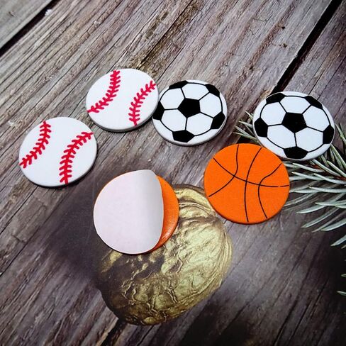 HONBAY 90PCS FOAM Sports Balls ملصقات ملصقات لكرة السلة لكرة السلة للبيسبول شارات لزخارف الحفلات تحت عنوان الكرة (3 نمط) in Saudi Arabia