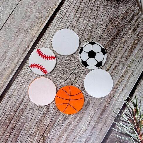 HONBAY 90PCS FOAM Sports Balls ملصقات ملصقات لكرة السلة لكرة السلة للبيسبول شارات لزخارف الحفلات تحت عنوان الكرة (3 نمط) in Saudi Arabia