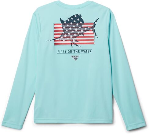 Columbia Youth Boys Terminal Tackle PFG Bait Jumper Long Sleeve, Cypress/PFG Y Bait Jumper Fresh, Large in Saudi Arabia