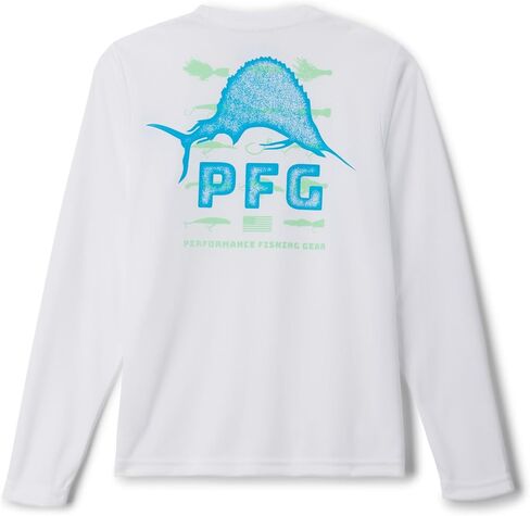 Columbia Youth Boys Terminal Tackle PFG Bait Jumper Long Sleeve, Cypress/PFG Y Bait Jumper Fresh, Large in Saudi Arabia