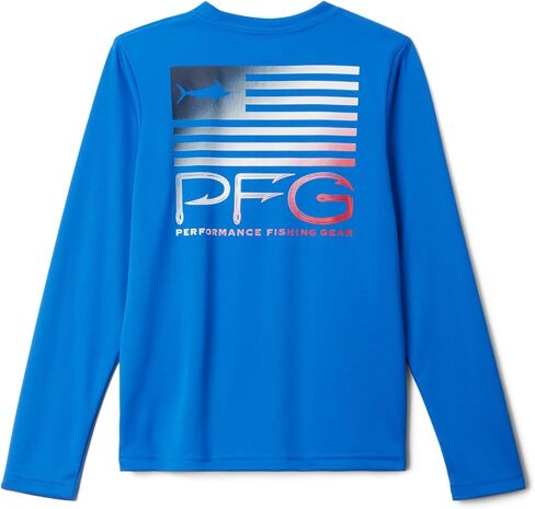 Columbia Youth Boys Terminal Tackle PFG Bait Jumper Long Sleeve, Cypress/PFG Y Bait Jumper Fresh, Large in Saudi Arabia