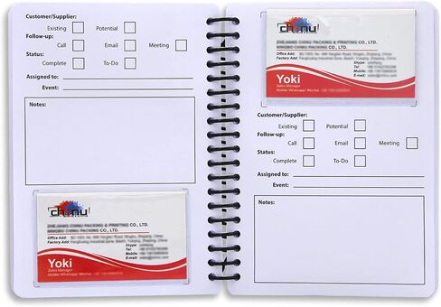 Business Card Organizer Business Card Holder Book, Portable Credit Card Organizer, Managing All Card Holder Notebook, Card Holder Manage and Remind Important Matters of Card, Capacity: 58 Crads in Kuwait