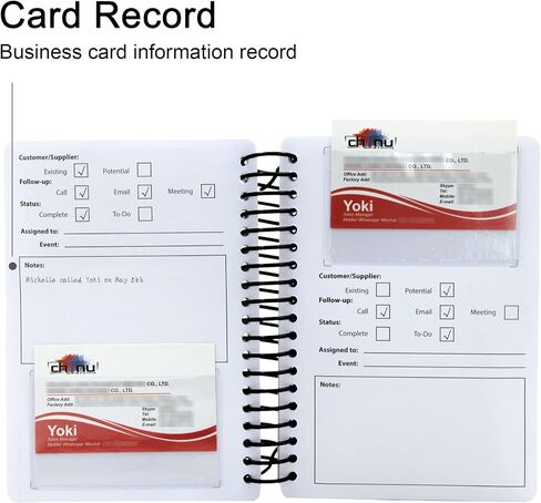 Business Card Organizer Business Card Holder Book, Portable Credit Card Organizer, Managing All Card Holder Notebook, Card Holder Manage and Remind Important Matters of Card, Capacity: 58 Crads in Kuwait