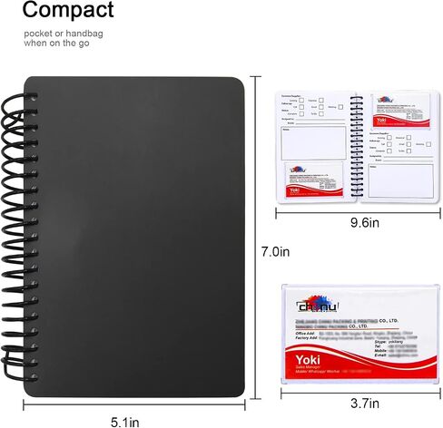 Business Card Organizer Business Card Holder Book, Portable Credit Card Organizer, Managing All Card Holder Notebook, Card Holder Manage and Remind Important Matters of Card, Capacity: 58 Crads in Kuwait