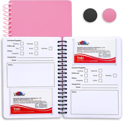 Business Card Organizer Business Card Holder Book, Portable Credit Card Organizer, Managing All Card Holder Notebook, Card Holder Manage and Remind Important Matters of Card, Capacity: 58 Crads in Kuwait