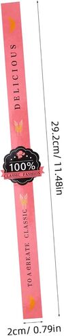 GANAZONO Labels Stickers Adhesive Labels Cake Decorations 300 Pcs Stickers Kraft Paper Pink Strip Packing Box Chocolate Box Cake Decor Packaging Sticker in Saudi Arabia