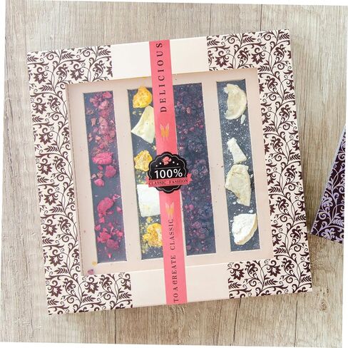 GANAZONO Labels Stickers Adhesive Labels Cake Decorations 300 Pcs Stickers Kraft Paper Pink Strip Packing Box Chocolate Box Cake Decor Packaging Sticker in Saudi Arabia