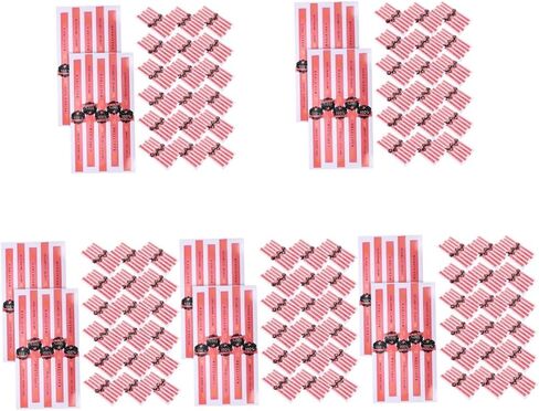 GANAZONO Labels Stickers Adhesive Labels Cake Decorations 300 Pcs Stickers Kraft Paper Pink Strip Packing Box Chocolate Box Cake Decor Packaging Sticker in Saudi Arabia