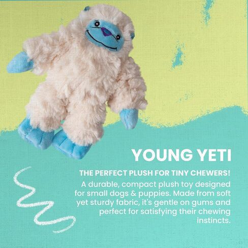 SnugArooz Young Yeti with Repair Patch - Soft Plush Dog Toy with Squeaker & Crinkle Sounds - Eco Friendly - for Small to Medium Dogs and Durable in Kuwait
