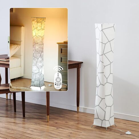 مصباح أرضية Chiphy ، 52 "(S) مصباح أرضي ، 10 سطوع قابلة لل dimmable 2700k-6500k درجة حرارة اللون ، عاكس النسيج الرخامي ، مع مصباح عن بعد ، حديث لغرفة المعيشة ، غرفة نوم ، غرفة أطفال ، مكتب in Saudi Arabia