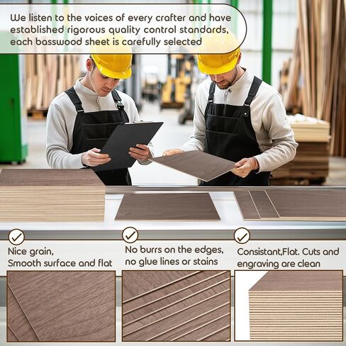 24 Pack 12x12x1/8 Inch Basswood Sheets, MAPRIAL Smooth 3mm Plywood for Laser Cutting, Unfinished Wood Board for Engraving, Wood Burning, Painting, Crafts, Ornaments, Models, Cutter, Engraver, Gifts in Saudi Arabia