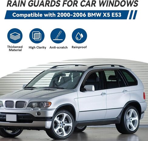 4pcs Front+Rear Smoke Tint Sun/Rain Guard Outside Mount Tape-On Vent Window Visors compatible with 05-09 LaCrosse in Kuwait