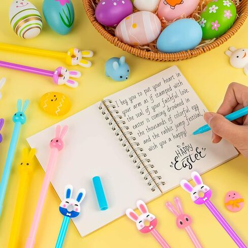 WDAHDHP Happy Easter Pens for Kids ، 30pcs pens easter rollerball pens ، easter cartoon ink ink ink with ink black ink for stealth steach school schools exter sevice gift in Kuwait