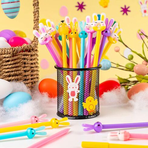 WDAHDHP Happy Easter Pens for Kids ، 30pcs pens easter rollerball pens ، easter cartoon ink ink ink with ink black ink for stealth steach school schools exter sevice gift in Kuwait