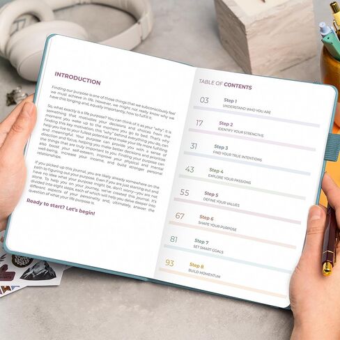 Clever Fox Purpose Seeker Journal – Guided Manifestation & Life Reflection Planner for Daily Self-Exploration, Goal-Setting & Gratitude (Mystic Blue) in Kuwait