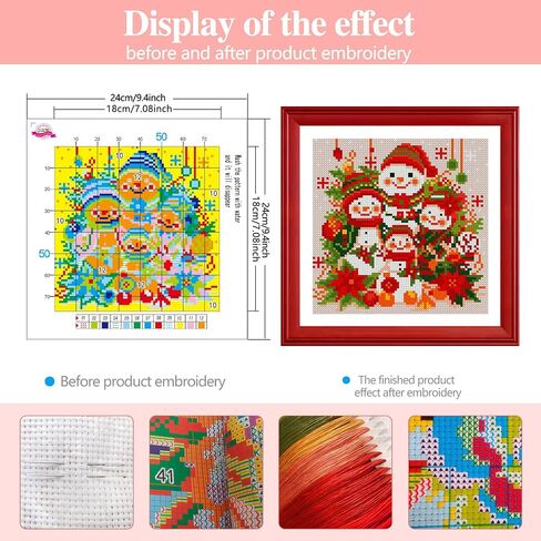 Zhenqing Santa Claus 11ct Cross Stitch Kits ، Santa's Secret Christmas Cross Stitch ، Kit Punch Stitching Kit ، للمبتدئين في Christmas Christmas Cross Stitch (67158) in Kuwait