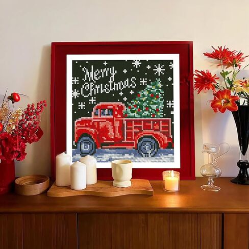 Zhenqing Santa Claus 11ct Cross Stitch Kits ، Santa's Secret Christmas Cross Stitch ، Kit Punch Stitching Kit ، للمبتدئين في Christmas Christmas Cross Stitch (67158) in Kuwait