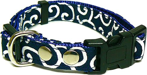 Japanese Karakusa Pattern Dog Collar Traditional Design, Adjustable, Lightweight, and Durable Pet Accessory (Red, Large Double) in Saudi Arabia