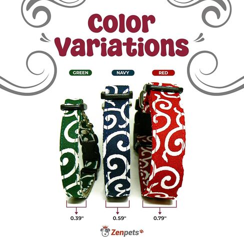 Japanese Karakusa Pattern Dog Collar Traditional Design, Adjustable, Lightweight, and Durable Pet Accessory (Red, Large Double) in Saudi Arabia