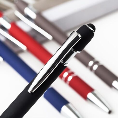 5-Pack 2-in-1 Stylus and Retractable Ballpoint Pen, Metal Tip Stylus for Touch Screens, Smooth Writing Instrument for Business and Gifts, 1.0mm Black Ink,Purple in Saudi Arabia