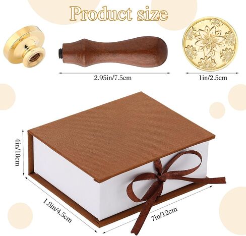Chrisfall Wax Seal Stamp Set, Floral Stamps Botanical Sealing Stamper Kit, Wedding Postage Stamps, Wooden Handle with Brass Head for Wedding Greeting Cards Planner Journal Gift, 6 Pieces (Plant) in Saudi Arabia