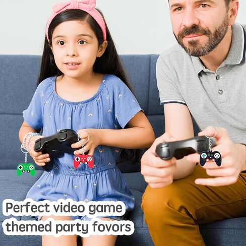 24PCS Video Game Party Favors, Mini Game Controller Keychains, Goodie Bags Keychain, Game Controller Theme Gift for Child Birthday Party, 8 Colors (24pcs) in Kuwait