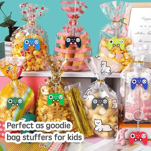 24PCS Video Game Party Favors, Mini Game Controller Keychains, Goodie Bags Keychain, Game Controller Theme Gift for Child Birthday Party, 8 Colors (24pcs) in Kuwait