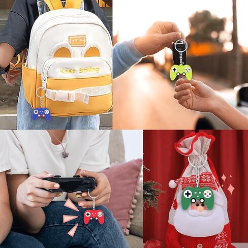 24PCS Video Game Party Favors, Mini Game Controller Keychains, Goodie Bags Keychain, Game Controller Theme Gift for Child Birthday Party, 8 Colors (24pcs) in Kuwait