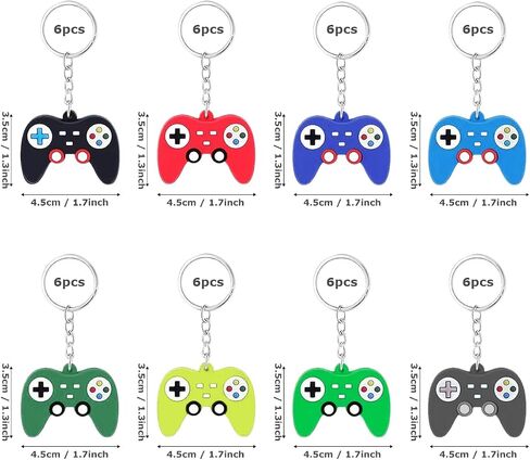 24PCS Video Game Party Favors, Mini Game Controller Keychains, Goodie Bags Keychain, Game Controller Theme Gift for Child Birthday Party, 8 Colors (24pcs) in Kuwait